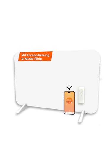 Könighaus 450W Smart 𝗗𝘂𝗮𝗹-𝗜𝗻𝗳𝗿𝗮𝗿𝗼𝘁𝗵𝗲𝗶𝘇𝘂𝗻𝗴 - Standgerät/Wandmontage - WLAN App-Steuerung mit Fernbedienung - inkl. Handtuchhalter, Standfüße & Befestigungsmaterial