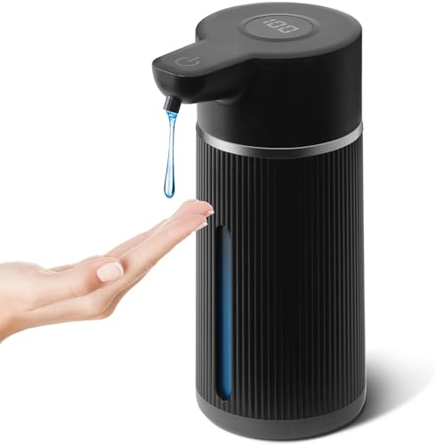 GMISUN Seifenspender Automatisch, 420ml Elektrischer Seifenspender mit Sensor Infrarot, Automatisch Wandmontage mit USB Wiederaufladbar, IPX6 Wasserdicht für Bad Toilette Küche