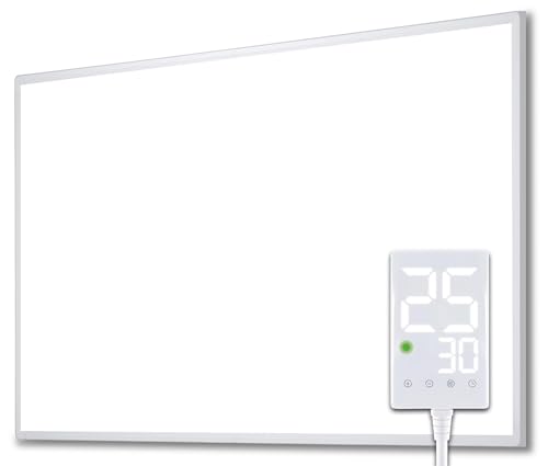 Heidenfeld Infrarotheizung HF-HP100-3 | 𝟭𝟬 𝐉𝐀𝐇𝐑𝐄 𝐆𝐀𝐑𝐀𝐍𝐓𝐈𝐄 - 500 Watt - Bis 12 m² - Infrarot Heizkörper - Elektroheizung mit Thermostat - Überhitzungsschutz (HF-HP100-3 500 Watt)
