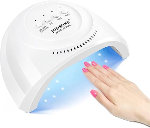 JODSONE UV LED Nagellampe mit 30 Lichtperlen Nageltrockner für Gelpolitur, Automatischer Sensor 3 Timer, LED-Nagellicht für Gelnägel