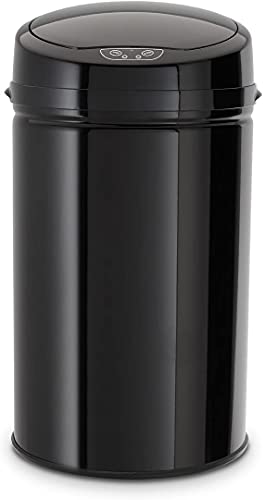 Echtwerk Abfalleimer, Mülleimer mit Sensor, elektrischer Müllbehälter, Infrarot Bewegungssensor, Korpus aus Edelstahl, Fassungsvermögen 30 Liter, INOX Black