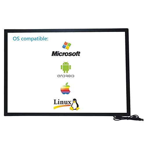 Deyowo 65 Zoll Infrarot-Touchscreen-Rahmen, IR-Touchscreen-Overlay, Touchscreen-Panel, kostenloser Treiber für interaktives Whiteboard, Touch-LCD-Monitor TV