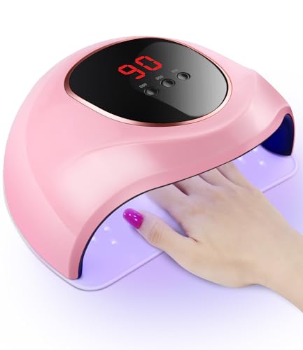 Nageltrockner Lampe,24W UV LED Lamp für Nägel Professionelle Schnell Nageltrockner mit 30/60/99s Timer,Auto Sensor,LCD Anzeige,Abnehmbarer Bodenplatte für Fingernails and Toenails und alle Gel