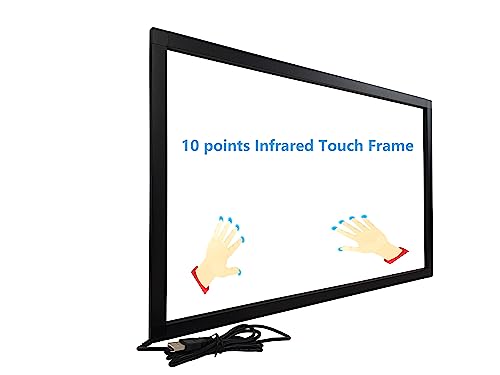 Deyowo 65 Zoll Infrarot-Touchscreen-Rahmen, IR-Touchscreen-Overlay, Touchscreen-Panel, kostenloser Treiber für interaktives Whiteboard, Touch-LCD-Monitor TV