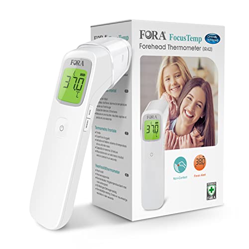 FORA IR42, Infrarot-Stirnthermometer, fieberthermometer, kontaktlos, Multifunktional, Geeignet für Babys und Erwachsene, Sofortige und exakte Messung.