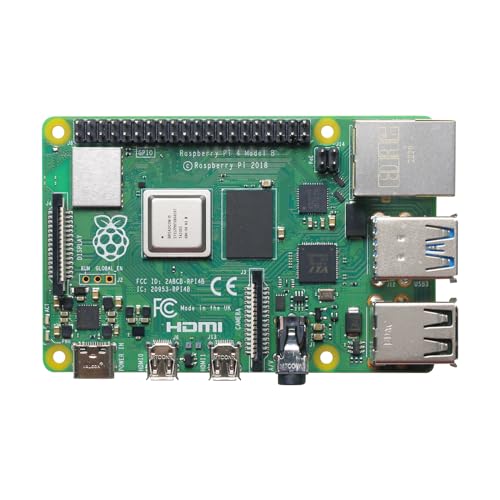 Raspberry Pi 4 Modell B (4GB) Quad Core Cortex-A72 4 x 1.50 GHz, 64 Bit WLAN Bluetooth 5.0