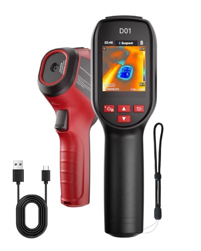 HIKMICRO D01 Wärmebildkamera, SuperIR 240 x 240 IR-Auflösung, SuperScene Smart Scene Recognition, 96 x 96 IR-Auflösung Wärmebildkamera, 3350mAh für 11 Stunden Akkulaufzeit, -20°C bis 400°C