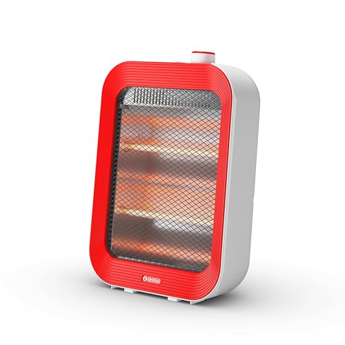 Olimpia Splendid Quarzia Slim R – Infrarot-Heizung mit Quarzlampen, bis zu 800W, sofortige & gleichmäßige Wärme, Kippschutz, schlankes Design mit Tragegriff