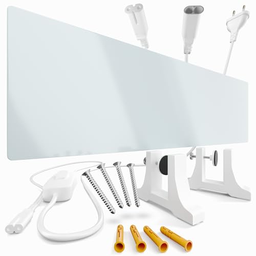 Infrarotheizung Schimmelentferner - Bad, Wand & Boden [70W] Infrarot-Heizung gegen Schimmel | Wandheizung elektrisch | Modular erweiterbares Anti-Schimmel-Heizpaneel mit flexibler Wandmontage | PIGO