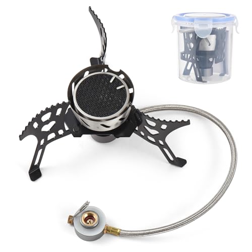 KOCAN Campingkocher Tragbarer Infrarot-Gaskocher in großer Höhe für Outdoor-Wanderungen Leicht und faltbar,Camping stove