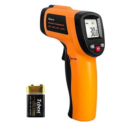 Helect (Nicht für Menschen) Digitale Laser Infrarot Thermometer Pyrometer (-50°C bis 550°C) mit LCD Beleuchtung