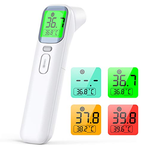 Fieberthermometer Kontaktlos IDOIT Digitales Kinder Stirnthermometer Infrarot mit sofortige Messung Fieberalarm Thermometer Professionell ideal für Babys Erwachsener