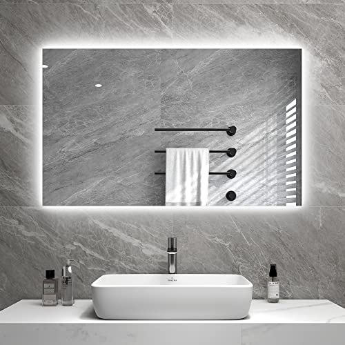 byecold Infrarotheizung Spiegel mit LED Beleuchtung 580 Watt - Spiegelheizung Infrarot - Badspiegel 100x60 CM - Badezimmerspiegel - Wandheizung Heizplatte Heizpaneel Heizkörper - Überhitzungsschutz